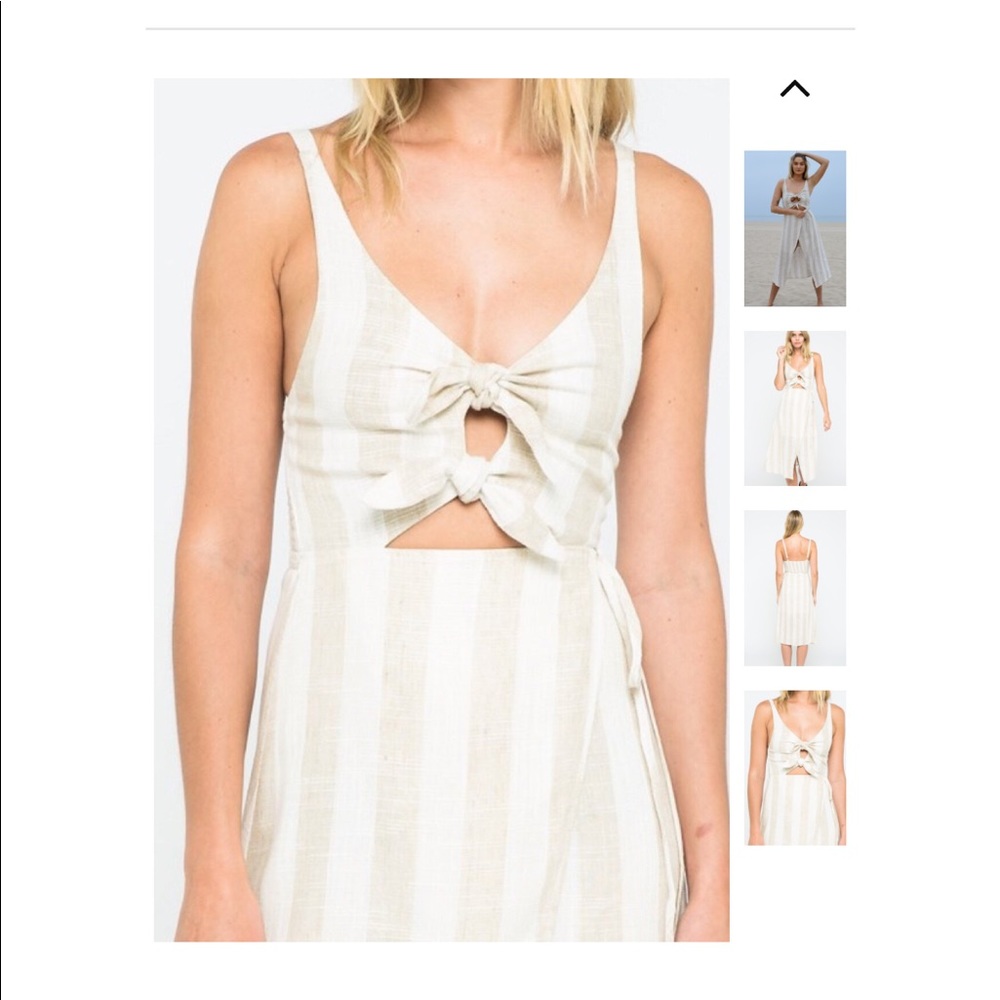 Tie Front Midi Dress - Picture 5 of 7